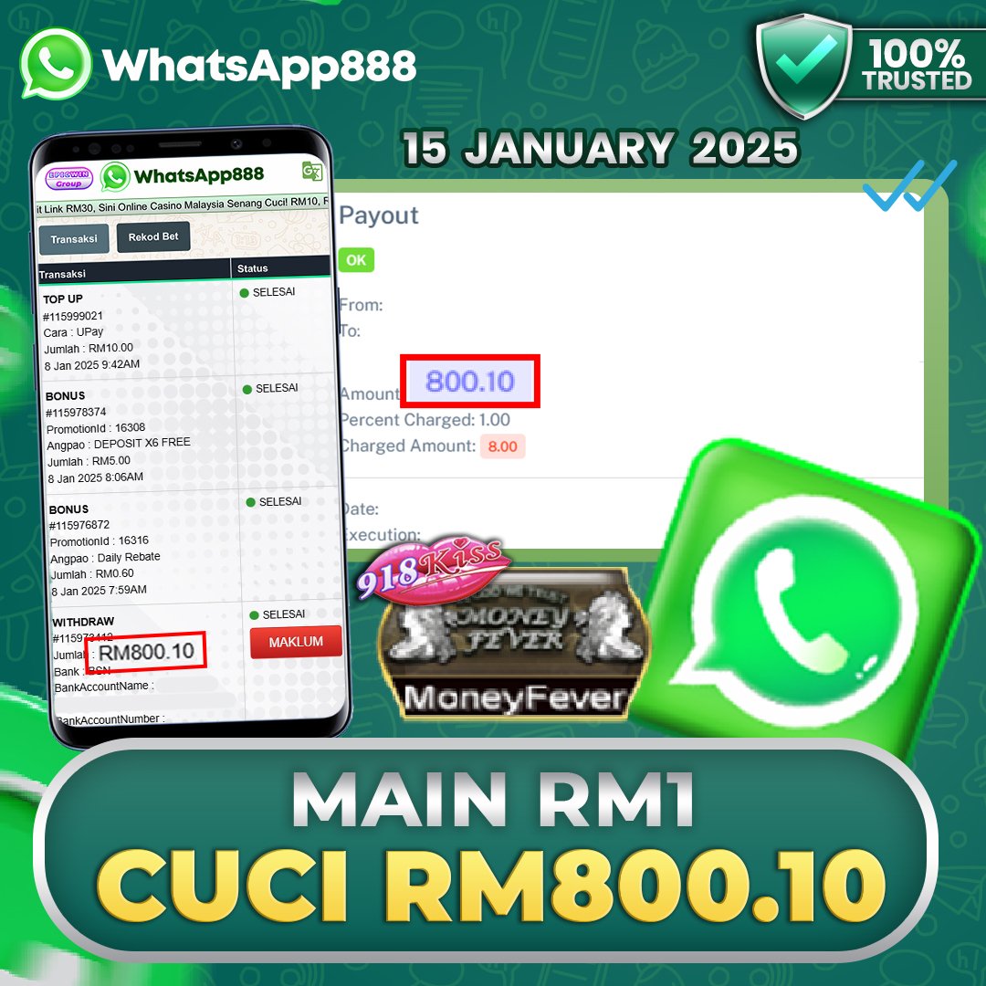 Whatsapp888 x 918Kiss: Money Fever
